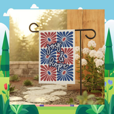 Kamala Harris Tim Walz Joy & Hope 2024 Garden Flag