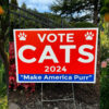 Kamala Harris Vote Cats 2024 Make America Purr Yard Signs