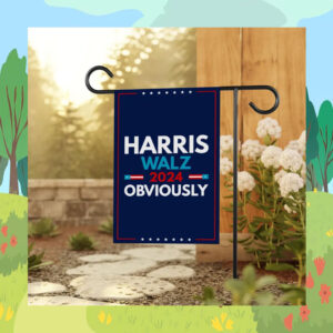 Kamala Harris Walz 2024 Obviously Garden Flag