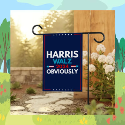 Kamala Harris Walz 2024 Obviously Garden Flag