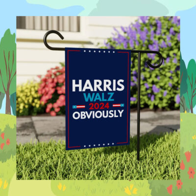 Kamala Harris Walz 2024 Obviously Garden Flag