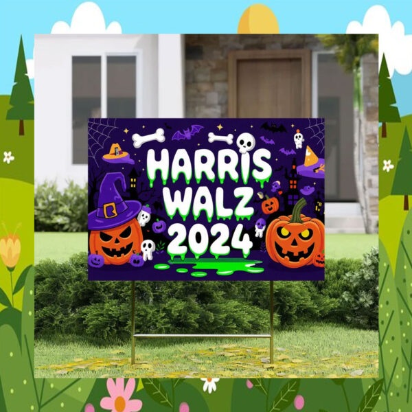 Kamala Harris Walz for President Halloween Yard Sign