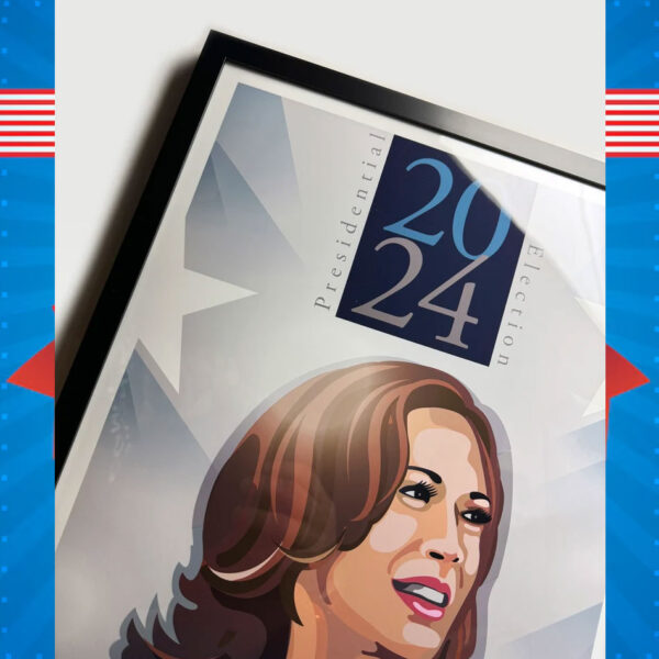 Kamala Harris We're Not Going Back 2024 President Election Poster