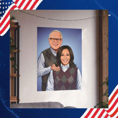 Kamala Harris x Tim Walz 2024 Step Brothers Poster