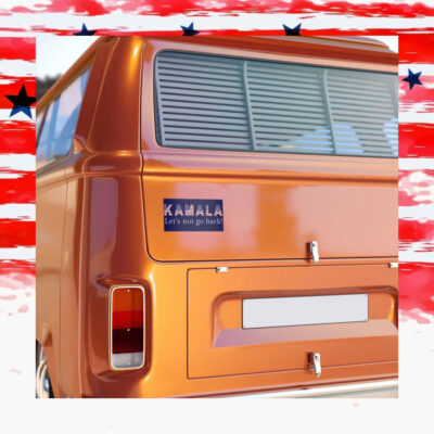 Kamala Let's Not Go Back! Bumper Sticker/Car Magnet
