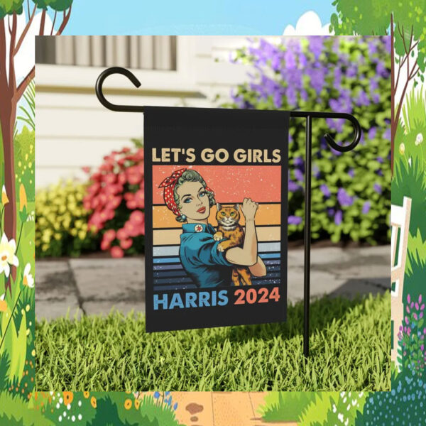 Let's Go Girls Cats for Harris Flag