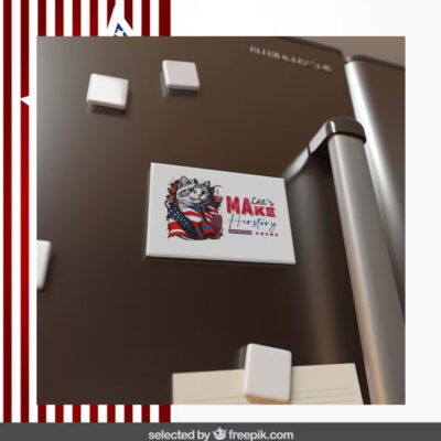 Let's Make Her Story Cat Lady Kamala Car Magnet