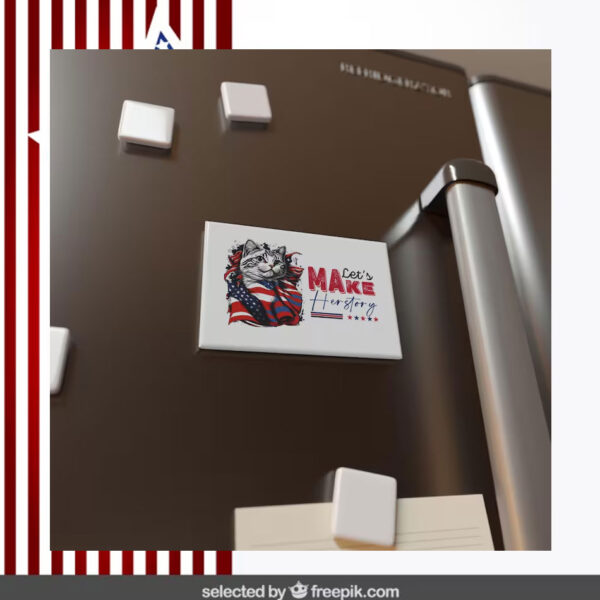 Let's Make Her Story Cat Lady Kamala Car Magnet