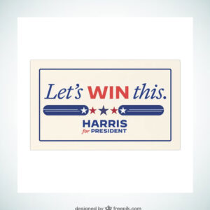 Let's Win This Harris For President Car Magnet