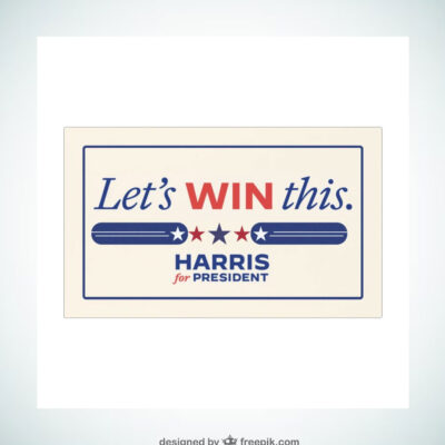 Let's Win This Harris For President Car Magnet