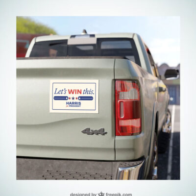 Let's Win This Harris For President Car Magnet