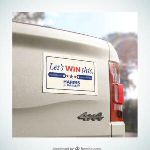Let's Win This Harris For President Car Magnet