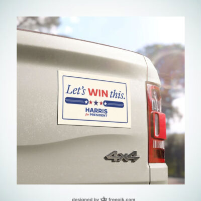 Let's Win This Harris For President Car Magnet