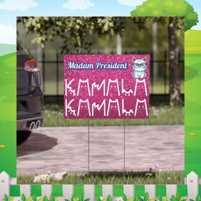Madam President Kamala Childless Cat Yard Sign