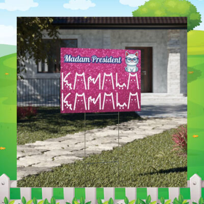 Madam President Kamala Childless Cat Yard Sign
