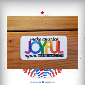 Make America Joyful Again Harris Walz 2024 Car Magnet