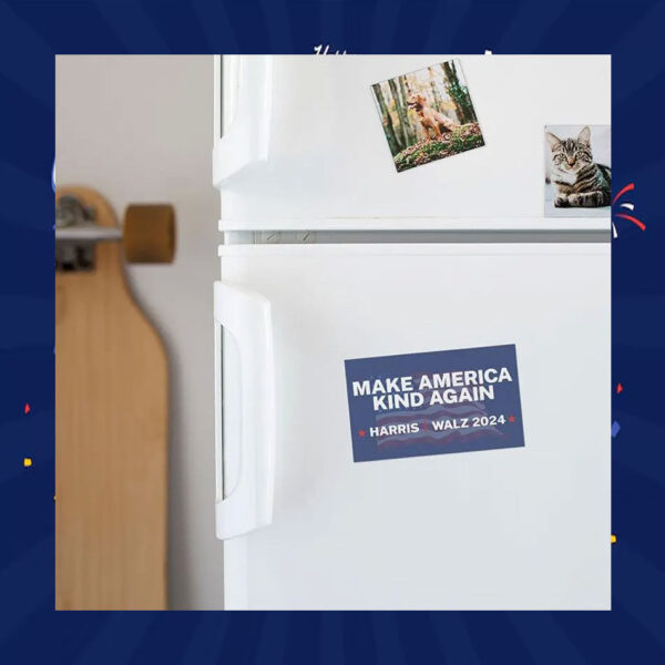 Make America Kind Again Harris Walz 2024 Car Magnet