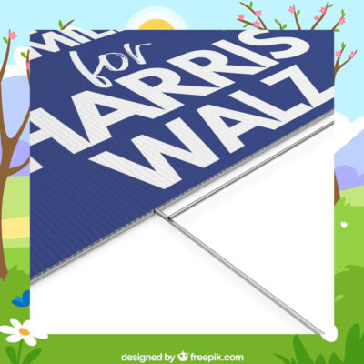 Military Families For Harris Walz 2024 Yard Signs