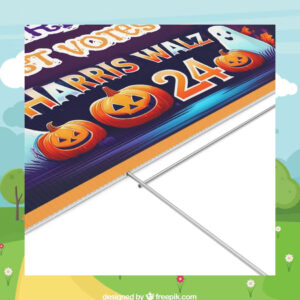 No tricks Just Votes Harris Walz 2024 Halloween Yard Sign