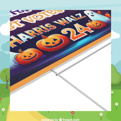 No tricks Just Votes Harris Walz 2024 Halloween Yard Sign