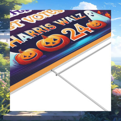 No tricks Just Votes Kamala Harris Walz 2024 Halloween Yard Sign