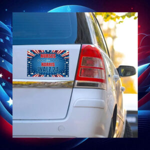 Nurses For Harris Walz 2024 Car Magnet