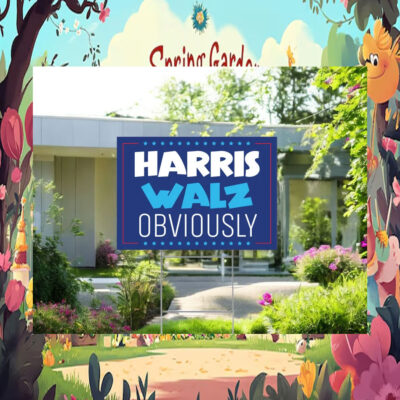 Official 2024 Harris Walz Obviously Yard Sign