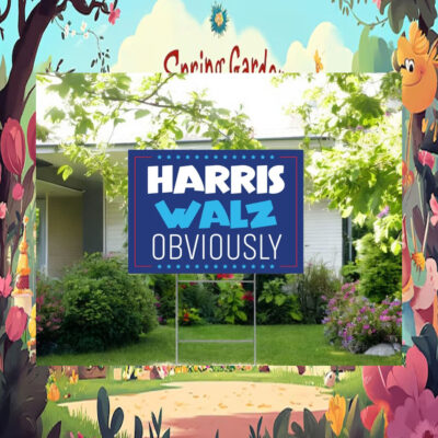 Official 2024 Harris Walz Obviously Yard Sign