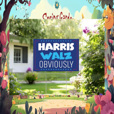 Official 2024 Harris Walz Obviously Yard Sign