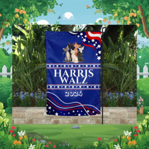 Official Cat For Harris Walz 2024 Yard Flag