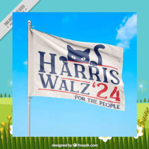 Official Cat Harris Walz 24 For The People Flag