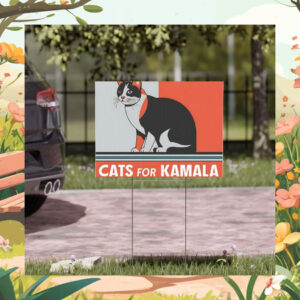 Official Cats For Kamala 2024 Election Yard Sign