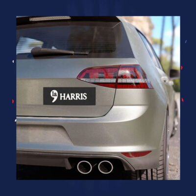 Official Comma La Harris 2024 Car Magnet