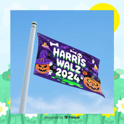 Official Harris Walz 2024 Halloween House Flags