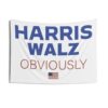 Official Harris Walz Obviously Indoor Wall Tapestries