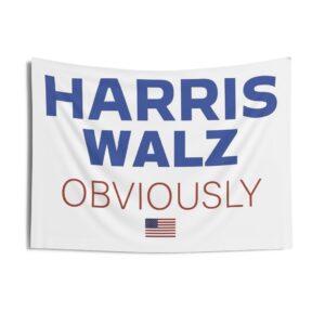Official Harris Walz Obviously Indoor Wall Tapestries