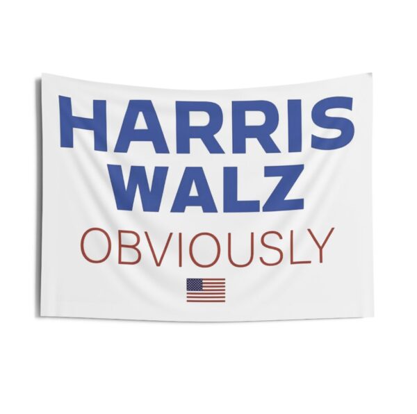 Official Harris Walz Obviously Indoor Wall Tapestries