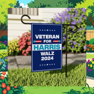 Official Veterans For Harris Walz 2024 Garden Flags