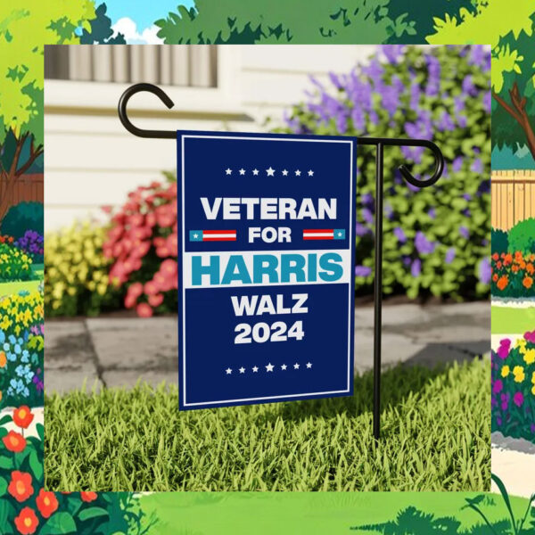 Official Veterans For Harris Walz 2024 Garden Flags