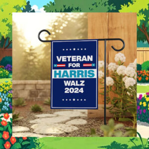 Official Veterans For Harris Walz 2024 Garden Flags