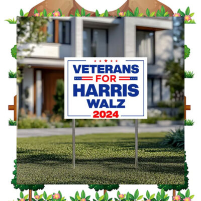Official Veterans For Harris Walz 2024 Yard Signs