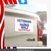 Official Veterans For Harris Walz Car Magnets
