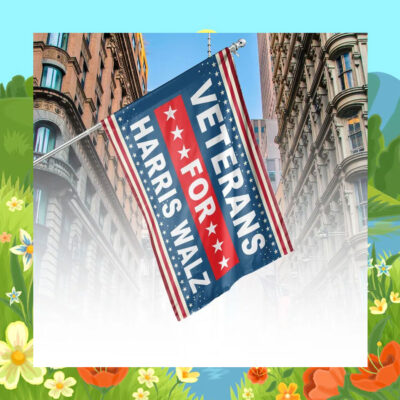 Official Veterans For Harris Walz Flags
