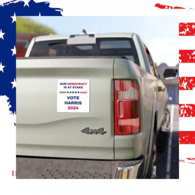 Our Democracy Is At Stake Vote Harris 2024 Election Car Magnet
