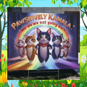 Pawsitively Kamala! We Are Are Not Going Back! Yard Sign