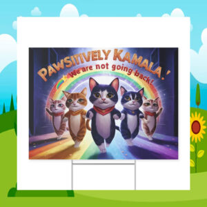 Pawsitively Kamala! We Are Not Going Back! Yard Sign