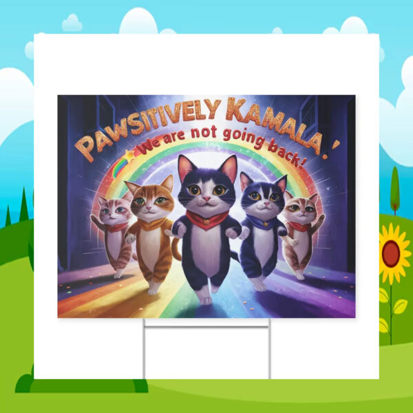 Pawsitively Kamala! We Are Not Going Back! Yard Sign