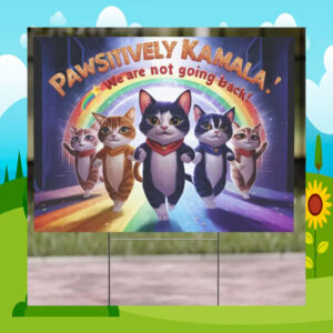 Pawsitively Kamala! We Are Not Going Back! Yard Sign