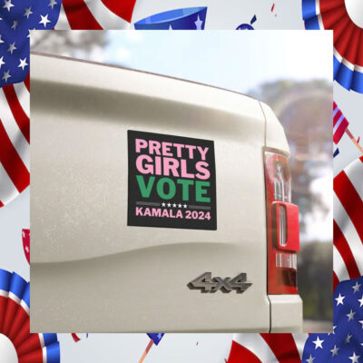 Pretty Girls Vote Kamala 2024 for President Car Magnet