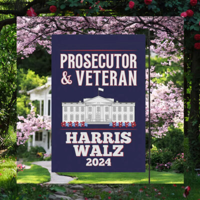 Prosecutor & Veteran For Harris Walz 2024 Flag
